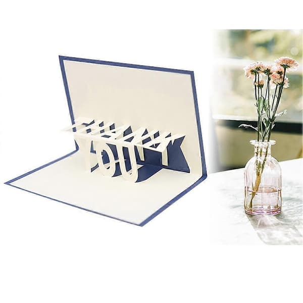 Tack Handmade 3D Pop Up Pappers Grattiskort Postkort Fars Dag Present