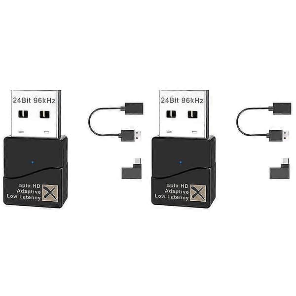 2x Aptx Adaptive Bluetooth -lähetin, Usb Bluetooth 5.2 -audiolähetin, ajuriton, voi vaihtaa