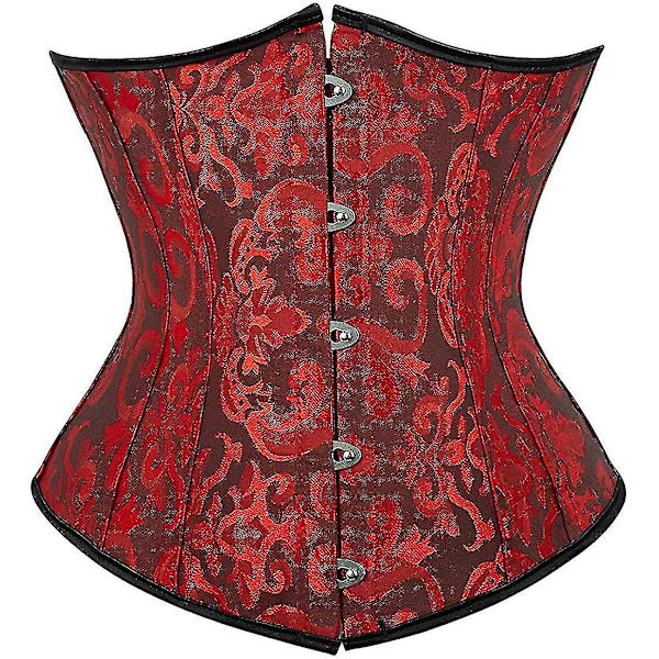 Tflycq Naisten Nauhallinen Luilla Vahvistettu Underbust Vyötärömuotoilija Korsetti Black and Red Medium