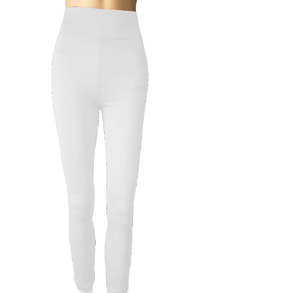 Tflycq Sport Fitnessbyxor Dam Tights Peach Hip Yogabyxor Stretchbyxor White S