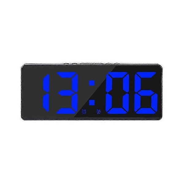 Stor Smart Digital Veggklokke App-Kontroll Tid/dato/lyd Aktivering Nedtellingsfunksjon Trinnløs Lysstyrke Volum Alarm Med Snooze Funksjon - Bl