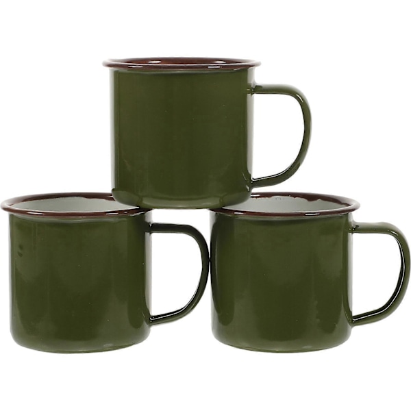 3 st Emaljmugg Emalj Kaffemugg Återanvändbar Emalj Temugg Vatten Dryckesmugg