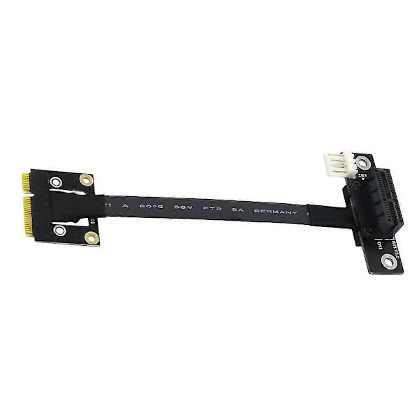 Mini Pcie - Pci-e 1x 270 asteen sovitinkaapeli 20cm Pcie3.0 jatkokaapeli 4-nastaisella - Sata-kaapelilla