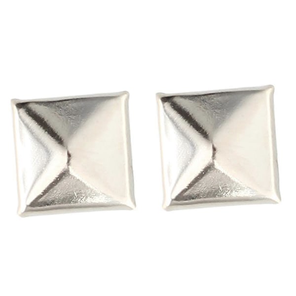 100 X Sølv Nagler Studs Firkantet For Vesker/sko/hansker 9mm