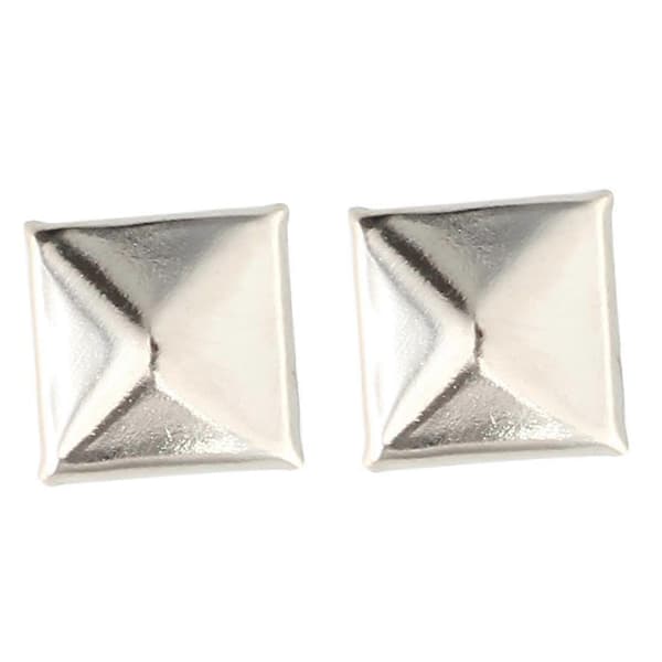 100 X Sølv Nitter Studs Firkantede Til Tasker/sko/handsker 9mm