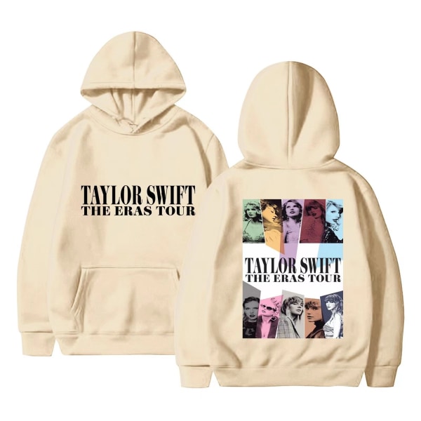 2024 Europeiska och amerikanska sångerskan Taylor nya modet taylor swift enkla printed europeiska och amerikanska huvtröja för män och kvinnor off white S