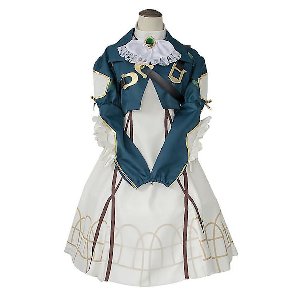 Violet Evergarden Cosplay Käsine Plus Koko Kenkä Peruukki Neula Kädet Puku Vals Puku Anime Naisille Halloween Toppi Mekko Kengät Saappaat Costume L