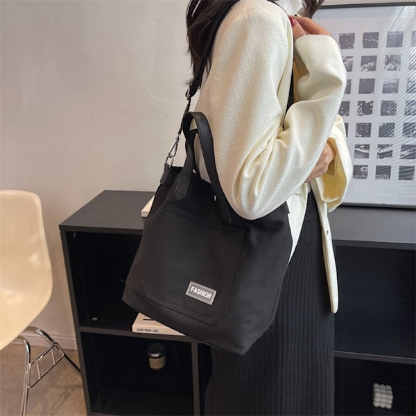 Dammode Canvas Crossbody Väskor Stor Kapacitet Kvinnlig Enkelhet Mångsidiga Axelväskor Designer Dam Fritidshandväskor Khaki