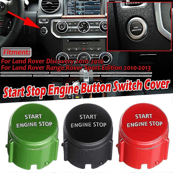 Start Stopp Motor Bryter Trykknapp Deksel For Sport Edition 2010-2013 Discovery 4 2010-2016 Rød