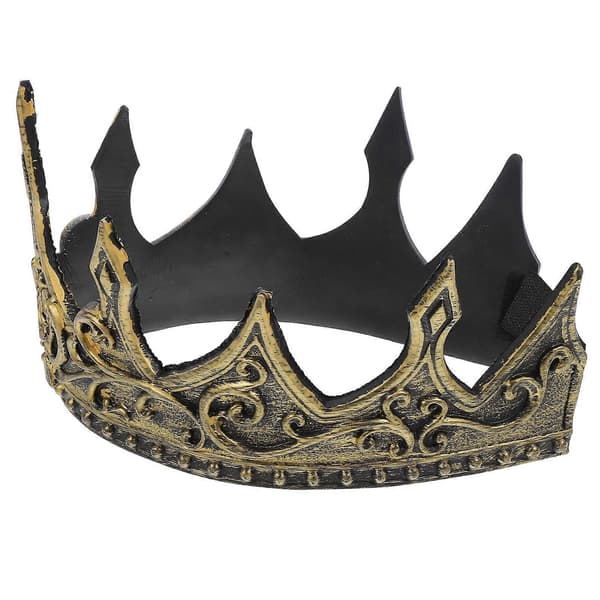 Royal Medieval Krone Hodebånd PU Krone Herrekrone Hodeplagg