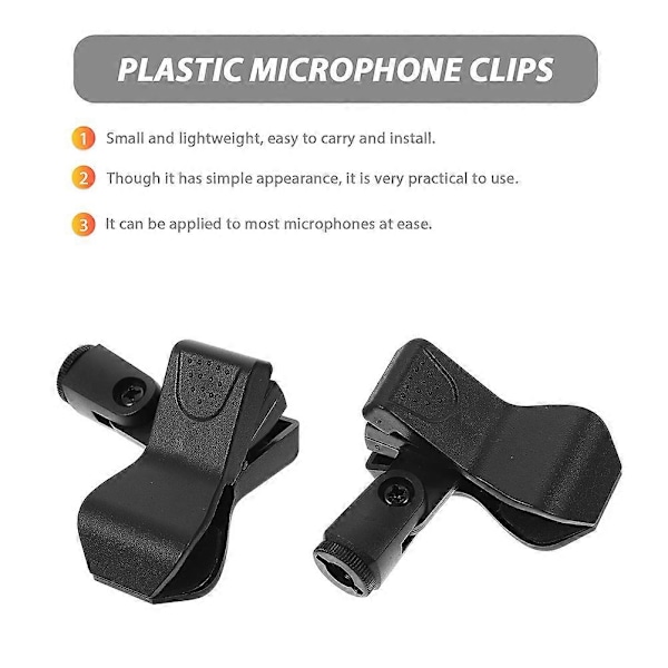 6 stk. Mikrofonklips Mikrofonholder Universal Mikrofonklips Holder