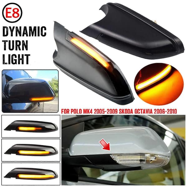 LED Bakspejl Indikator Blinklys Dynamisk Blinklys Til Mk4 9n 2005-2009 Til Octavia Mk2