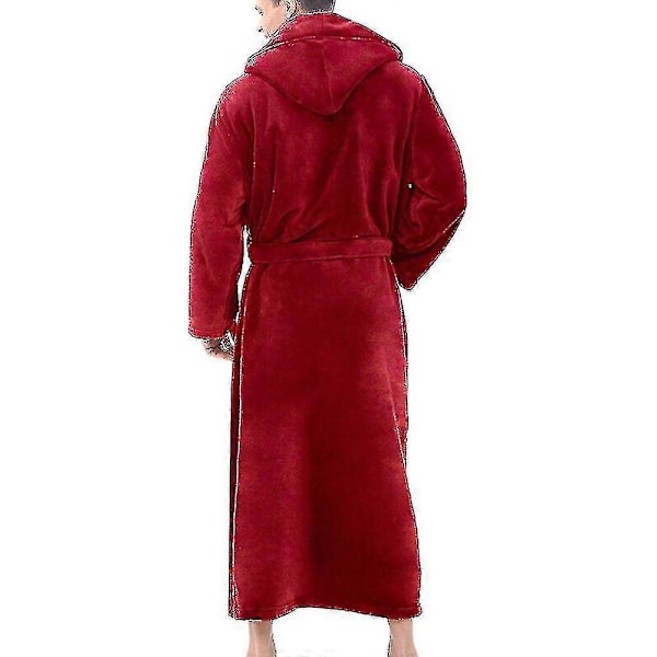 Miesten hupullinen kylpytakki Red 4XL