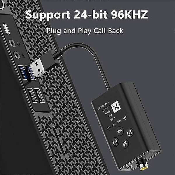 Senderstøtte 24 Bit 96khz Usb Plug And Play Adapter Koble Til 2 Enheter Qualcomm 5.2 Lav Latens