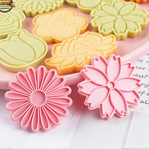 8 stk. Kageform Genanvendelige Bageforme Kage DIY Form Dessert Bageform Kiksform