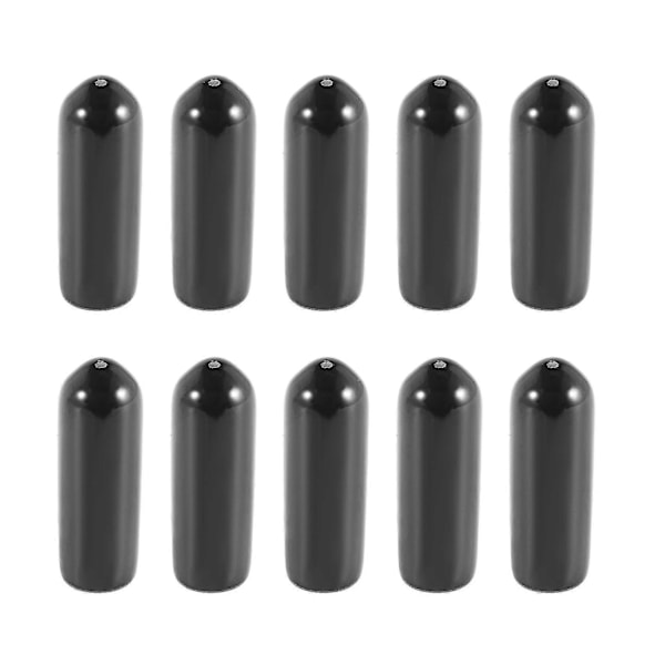 100 stk. Gummiendestykker 4mm Id Pvc Rund Rørhette Deksel Skruegjenge Beskyttere Svart