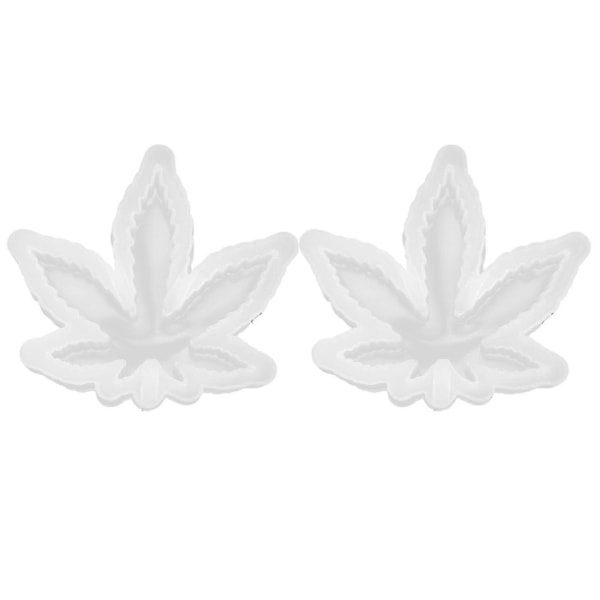 2 stk. DIY Krystall Epoksy Form Lønneblad Askebeger Silikonform
