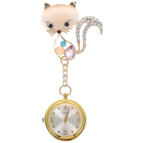 1 stk. Smuk Reversur Lovely Tegneserieur Broche Hængende Ur til Sygeplejerske