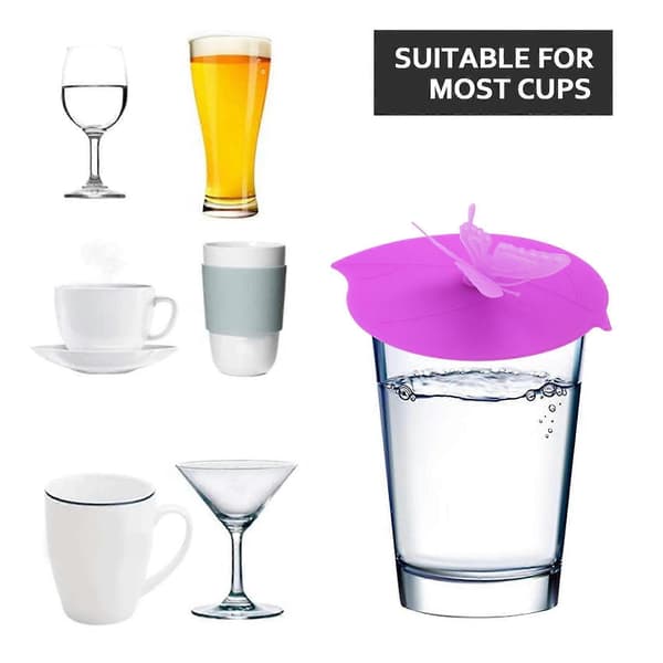 6 st Silikonkopplock Butterfly Mugg Kopplock Anti-damm Lufttät Försegling Muggskydd Matlock För Bo