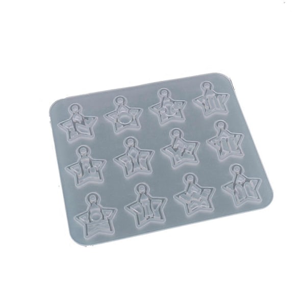 12 Stjernetegn Øreringe UV Epoxy Resin Form Smykker Vedhæng Silikoneform