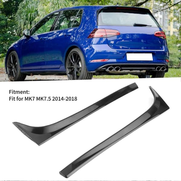 Bil Bakrute Spoiler Side Vinge Trim Tilbehør Passer for MK7 MK7.5 2014?2018 Svart