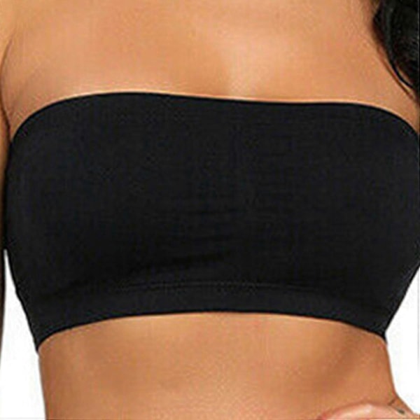 Ultimate Lifter Joustava Olkaimeton Rintaliivi, Irrotettava Pehmustettu Bandeau-toppi, Koko 8-XL, Beige Black M