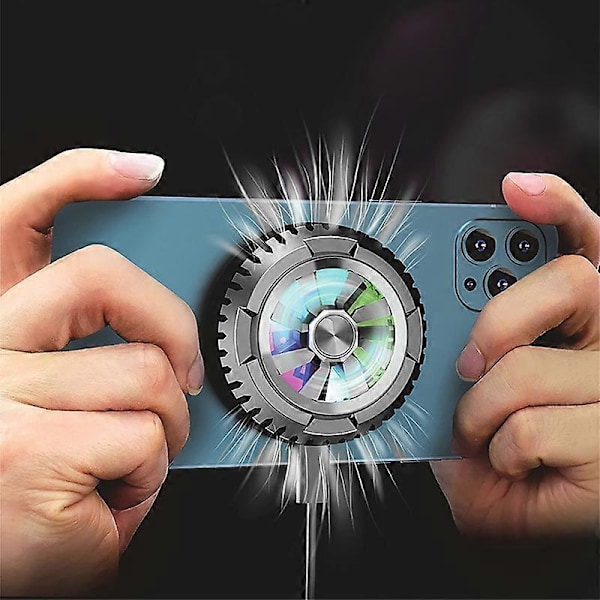 X6 Jäähdytystuuletin Hiljainen Vahva Imu RGB-valo Magneettinen Puolijohde Puhelimen Jäähdytin Pelaamiseen