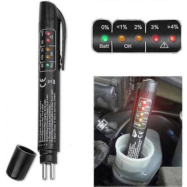 Bremsvæske Tester Detektor, 5 LED Auto Diagnostisk Bremsesensor