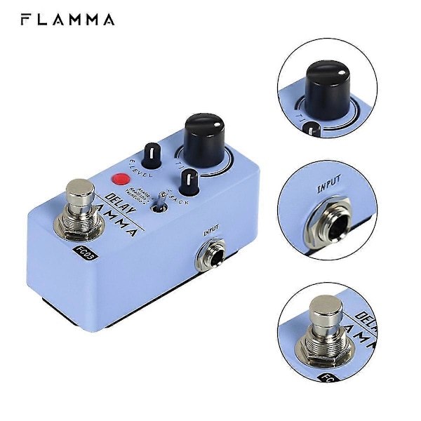 Fc03 Gitar Delay Pedal Digital Gitar Pedal Delay Effekter Med 3 Moduser Analog Ekte Tape