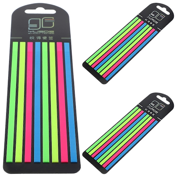 3 æsker med farvede notesblokke, fluorescerende sidemarkører, professionelle highlight-strips