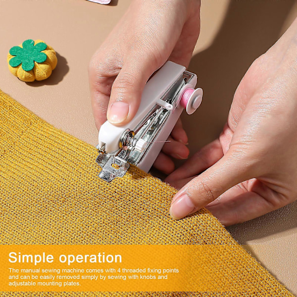 Handhållen Symaskin Portabel Mini Symaskin DIY Tyg Kläder Symaskin