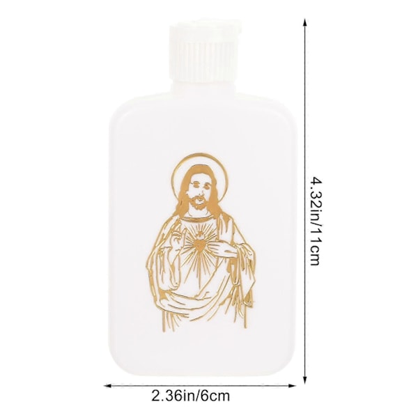 2 st Heligt Vatten Flaskor Katolsk Kristen Heligt Vatten Flaska Behållare Tomma Vattenflaskor (100ml)