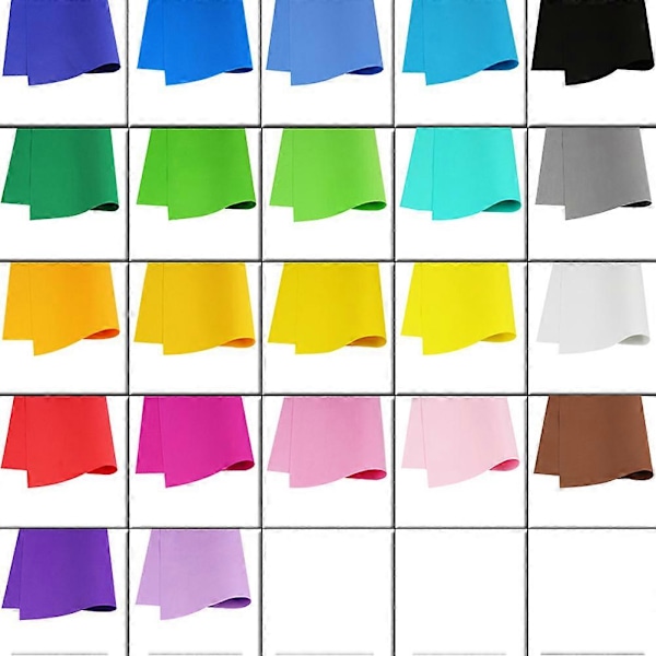 10 stk. DIY Ark Papir Farverige Ark Assorterede Farver Til DIY Håndværk (50 x 50cm)