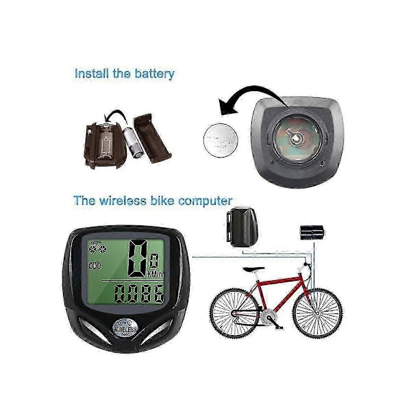 Sykkel Trådløs Vanntett Magnet Sensor Sykkel Speedometer Digitalt Kilometerstand Multifunksjonell Sykk