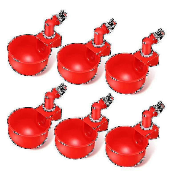 6/12 st Automatiskt Dricktråg för Fjäderfä för Kyckling Anka Plast Kyckling Drickkopp Fjäderfä Vattendispenser (Ruipei)