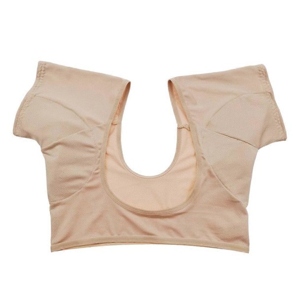 1 stk Pustende Underarm Svette Vest Pads Kort Elastisk Komfortabel for Løping Sport (Hudfarge Størrelse M)