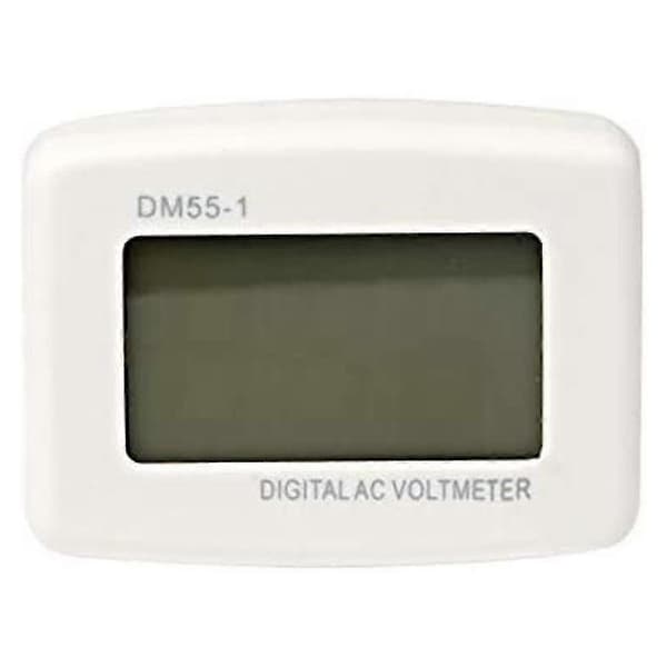 Blå Bakgrundsbelysning Digital LCD Voltmeter Panel Spänningstestare EU-kontakt DM55-1 AC 80-300V