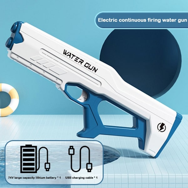 Elektrisk vattenpistol för utomhusbruk med automatisk vattenpåfyllning Blue