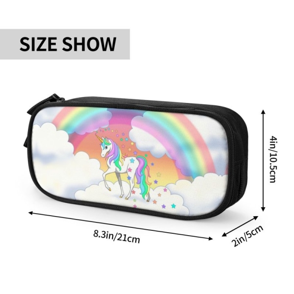 Vacker Rainbow Unicorn Meteor Kawaii Case med stor kapacitet style 01