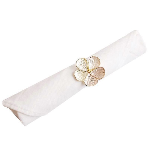 10 st/lot Bröllop Enkel Plommonblomma Servett 5 Kronblad Lyckoblomma Servett Pappersservettring Servett Pa