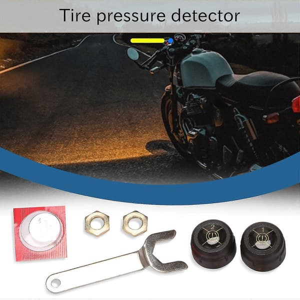 2st Bluetooth 5.0 Motorcykel Tpms Däcktrycksövervakningssystem Sensor Android/ios Däcktrycks Moni