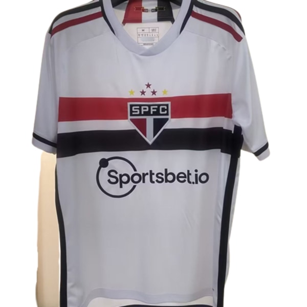 23-24 Sao Paulo träningsdräkt i vit anpassad jersey kortärmad jersey T-shirt Carrick NO.16 L