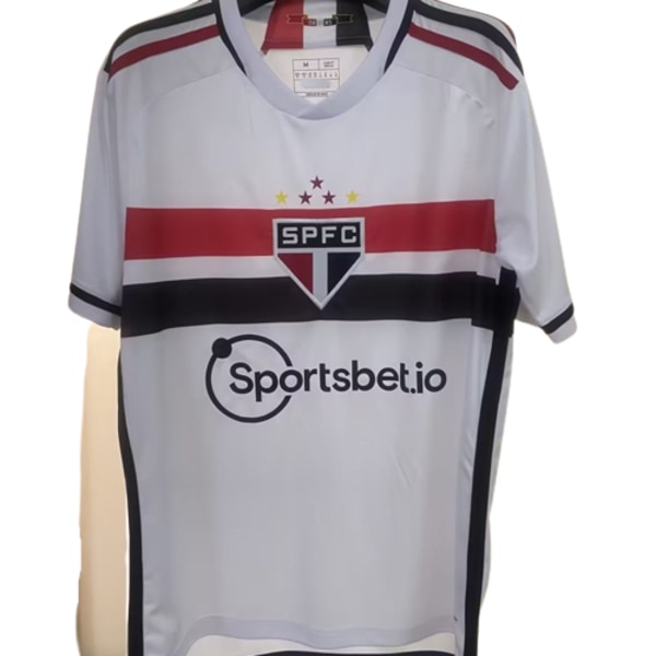 23-24 Sao Paulo träningsdräkt i vit anpassad jersey kortärmad jersey T-shirt Carrick NO.16 M