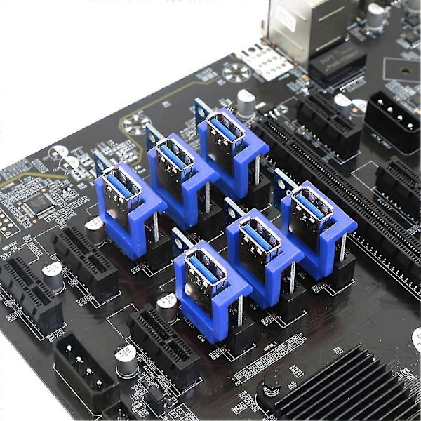 10 stk. PCIe Riser Kort Holder Vertikal Monteringslås 1x 16x PCIe Kabel Forlænger Til Mining Eth Btc