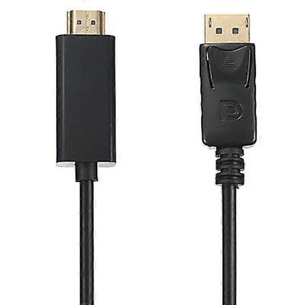1,8 m Hög Klarhet 1080P Display Port DP Hane till HDMI-kompatibel Hane AV-Kabeladapter för PC Laptop