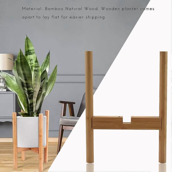 Exble Plant H Bambu Blomkruka Display D Krukväxtställ För Inomhus Och Utomhus, Upp