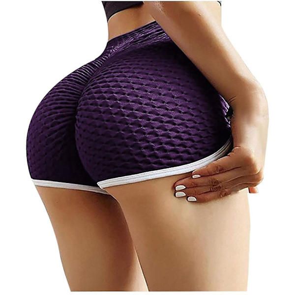 Tflycq Dam Basic Slip Cykelshorts Kompression Träningsleggings Yogashorts Byxor Purple XXXXL
