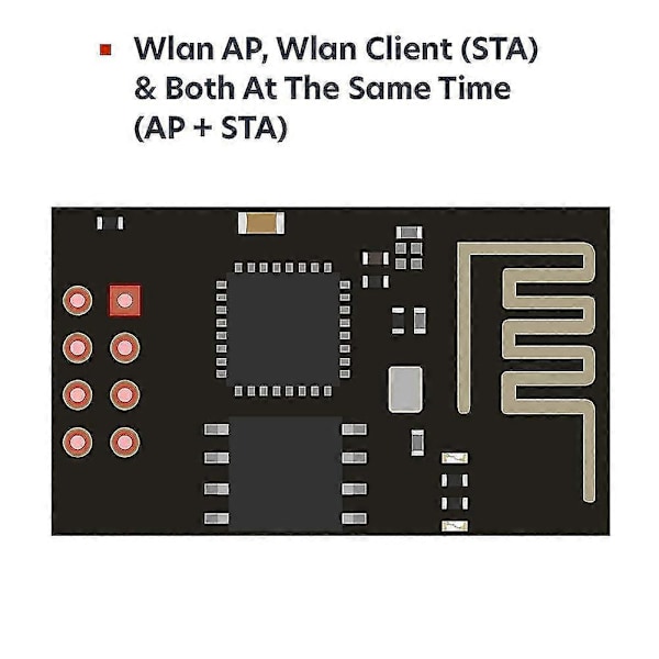 Esp8266 Esp-01s Wifi Hovedmodul Takket Være Den Kraftige 80mhz Prosessoren Og Store 1mb Minnet