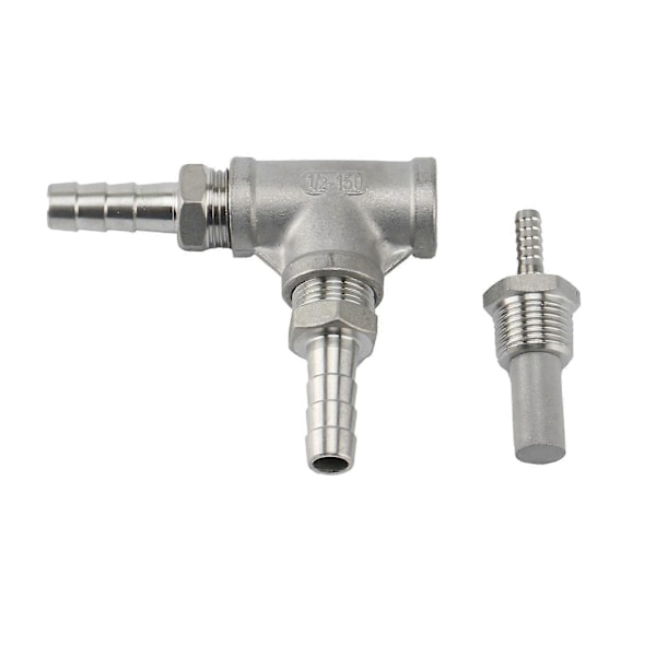 Ølbrygging Rustfritt Stål Inline Lufting/Oksygenering Diffusjonsstein 2 Mikrometer - 1/2 tomme For