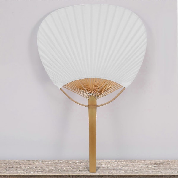 24 stk./lot Bryllup Hvid Paddle Fan Til Bryllupsdekoration
